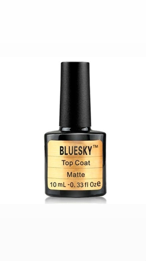 Топ для гель-лака BlueSky матовый Matte 10 мл пакет восьмишовный с плоским дном матовый с отрыв замком прозрачный матовый 16 х26 х 8