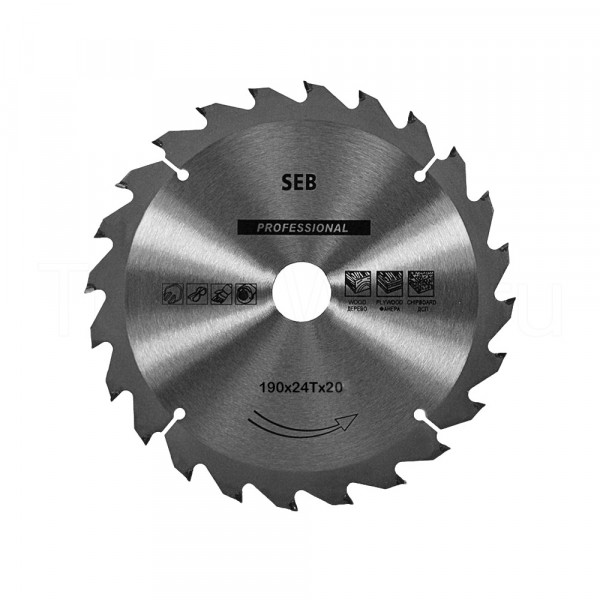 Пильный диск по дереву SEB S94962, 190 мм, 24 зуб., пос. 20 мм