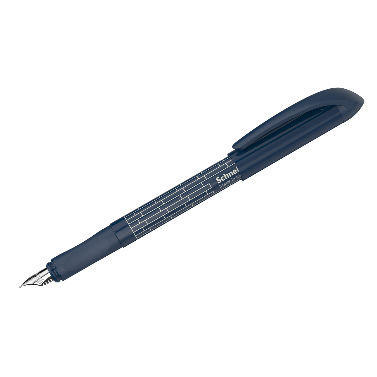 Ручка перьевая Schneider Easy navy синяя, 1 картридж, грип, темно-синий корпус, 2шт.