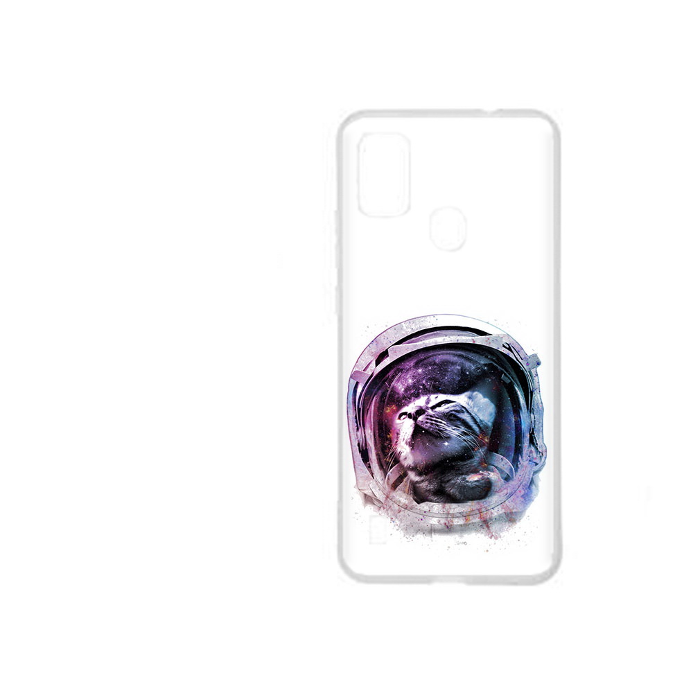 Чехол MyPads Tocco для ZTE Blade A51 кот в шлеме (PT160198.458.396)