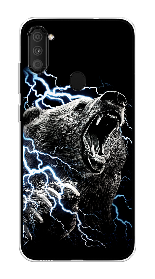 

Чехол на Samsung Galaxy A11/M11 "Гроза и медведь", Черный;серый;серебристый, 2100650-1