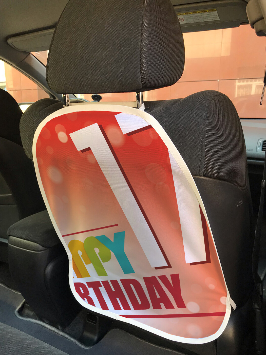 

Накидка на спинку сиденья JoyArty Открытка на 17-летие, 45х62, Открытка на 17-летие