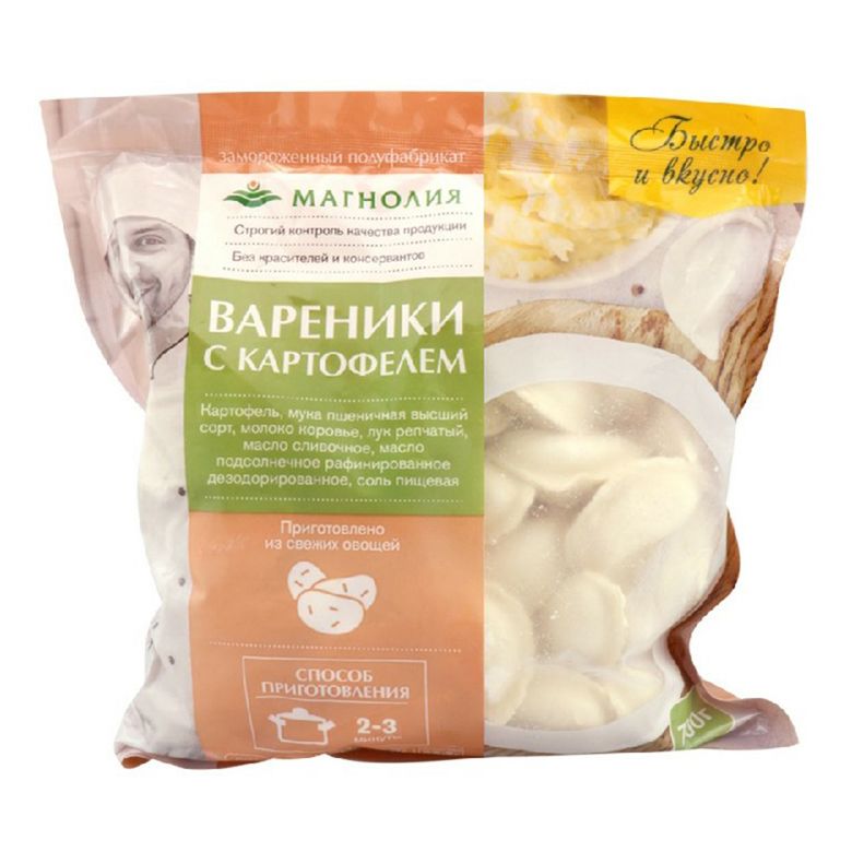 Вареники Магнолия с картофелем 500 г