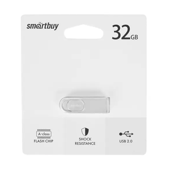 

Флешка Smart Buy "M3" 32GB, USB 2.0 Flash Drive, серебристый (металл. корпус )