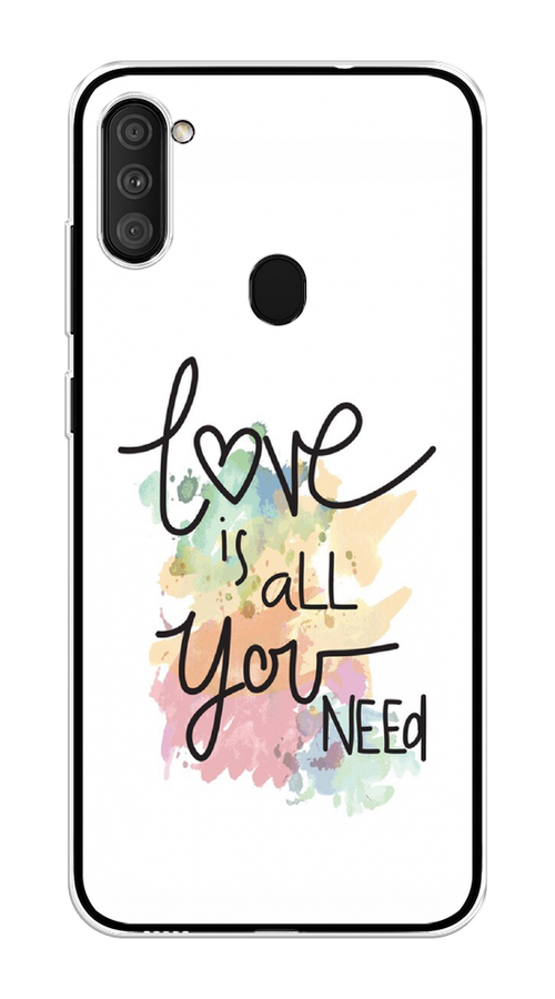 

Чехол на Samsung Galaxy A11/M11 "Love is all you need", Белый;черный;зеленый, 2100650-1