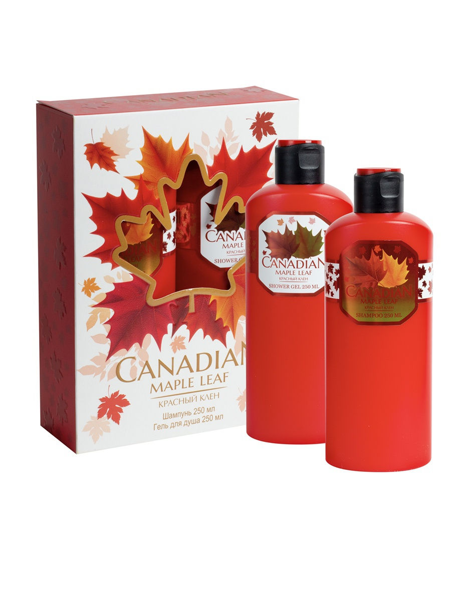 фото Подарочный набор festiva canadian красный клен гель для душа 250мл +шампунь 250мл