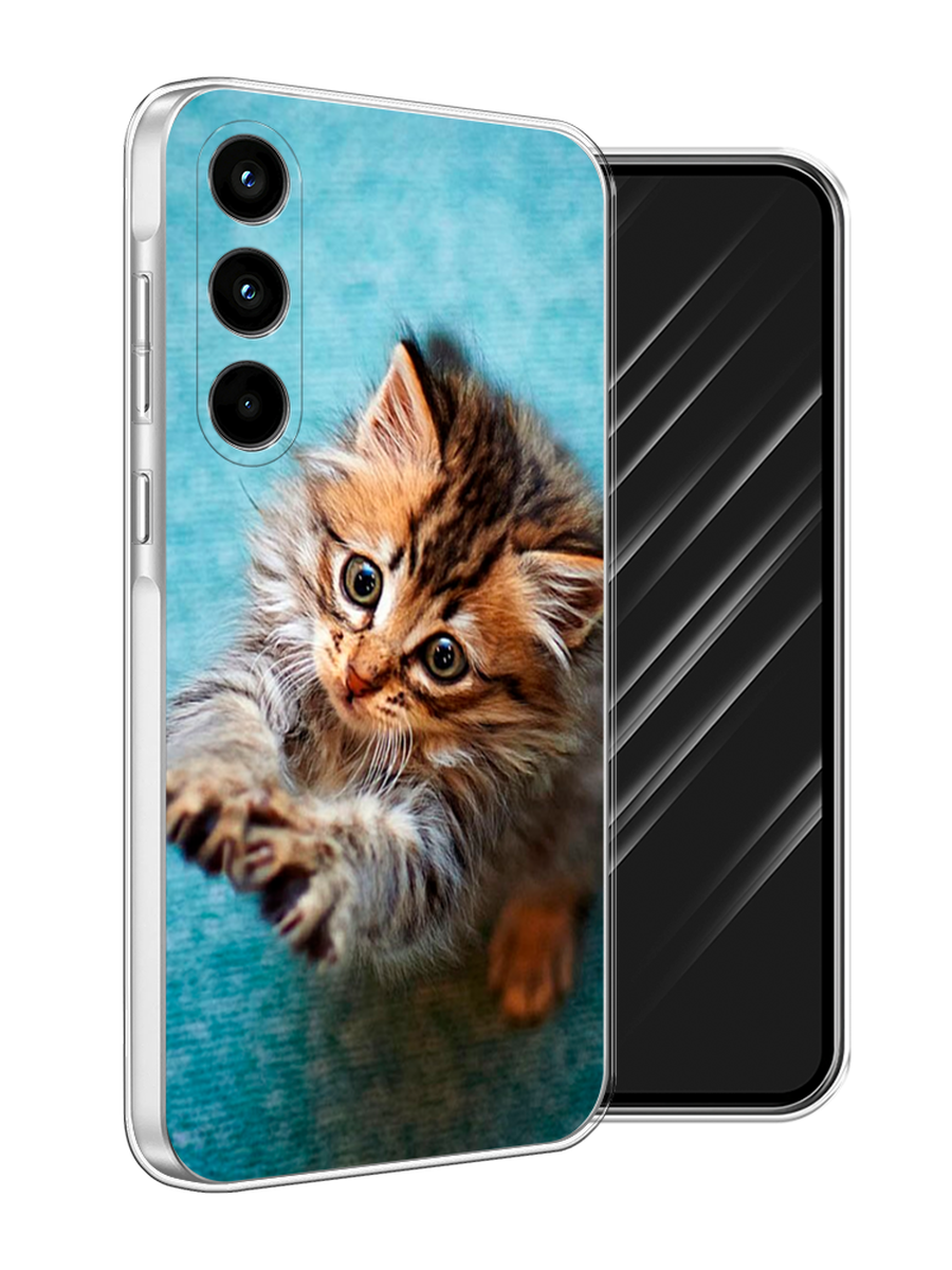 

Чехол Awog на Samsung Galaxy A35 5G "Котенок просит есть", Бирюзовый;коричневый;белый, 2109350-1
