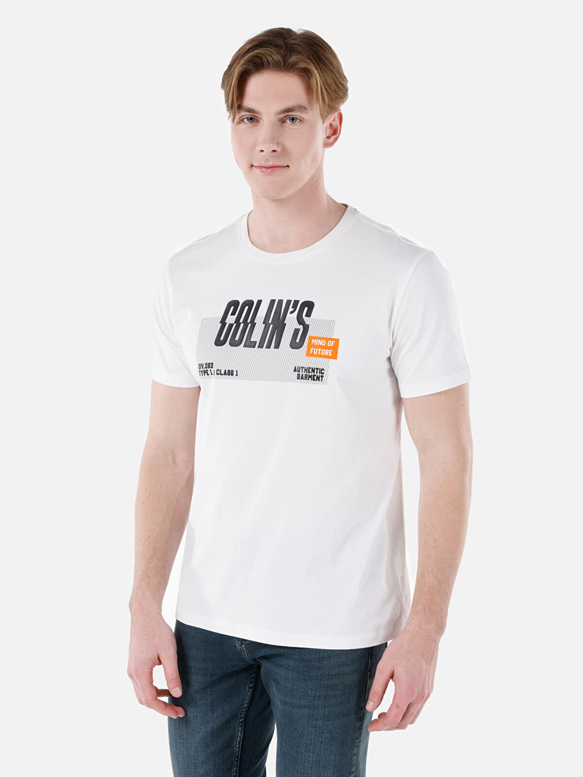 

Футболка мужская Colin's CL1066631 белая M, Белый, CL1066631