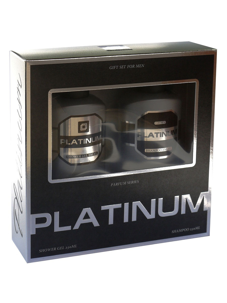 Подарочный набор Festiva Platinum мужской Гель для душа 250мл +Шампунь 250мл protokeratin шампунь мужской для душа woodsmoke 300 мл