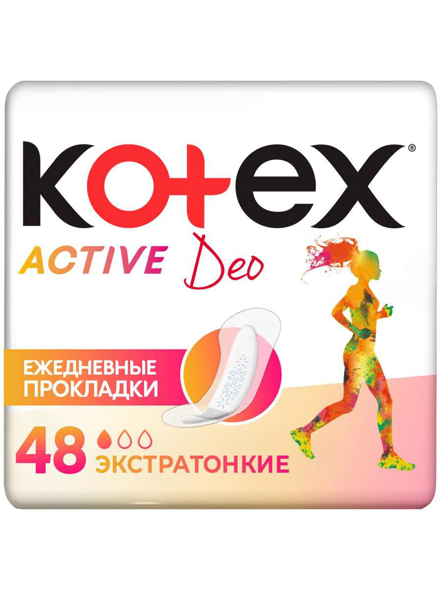 фото Прокладки kotex active deo экстратонкие 48шт