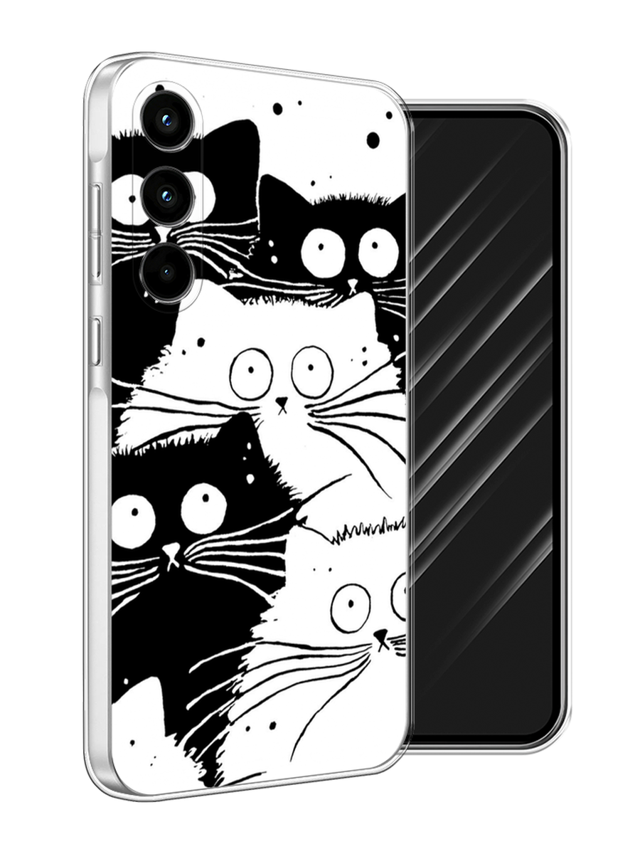 

Чехол Awog на Samsung Galaxy A35 5G "Коты черно-белые", Черный;белый, 2109350-1