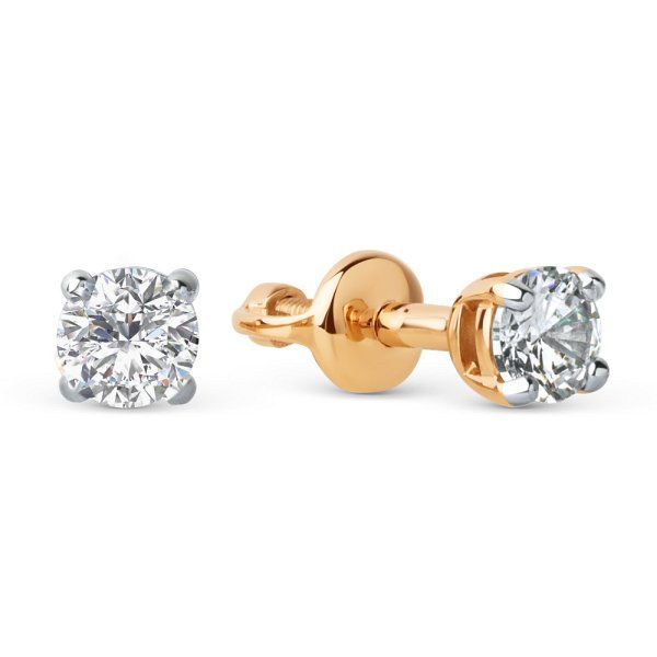 

Серьги пусеты из золота TEO MAORI 8027502-1102, фианит, 8027502-1102