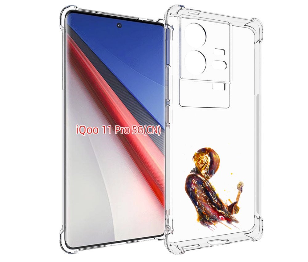 

Чехол бампер MyPads космо-музыкант для Vivo iQOO 11 Pro противоу..., Прозрачный, Tocco