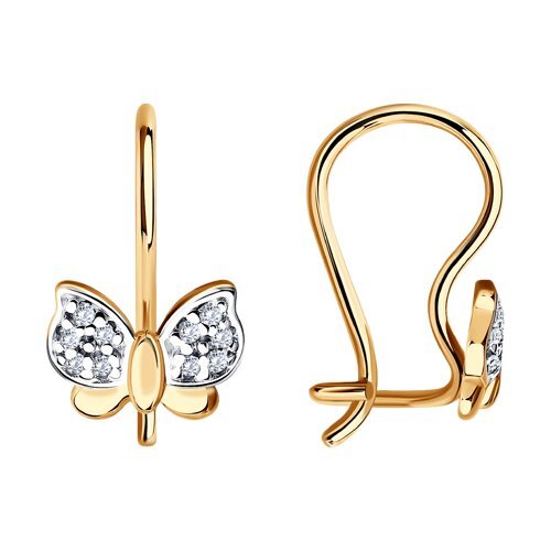 

Серьги из золота TEO MAORI 826865, фианит, 826865