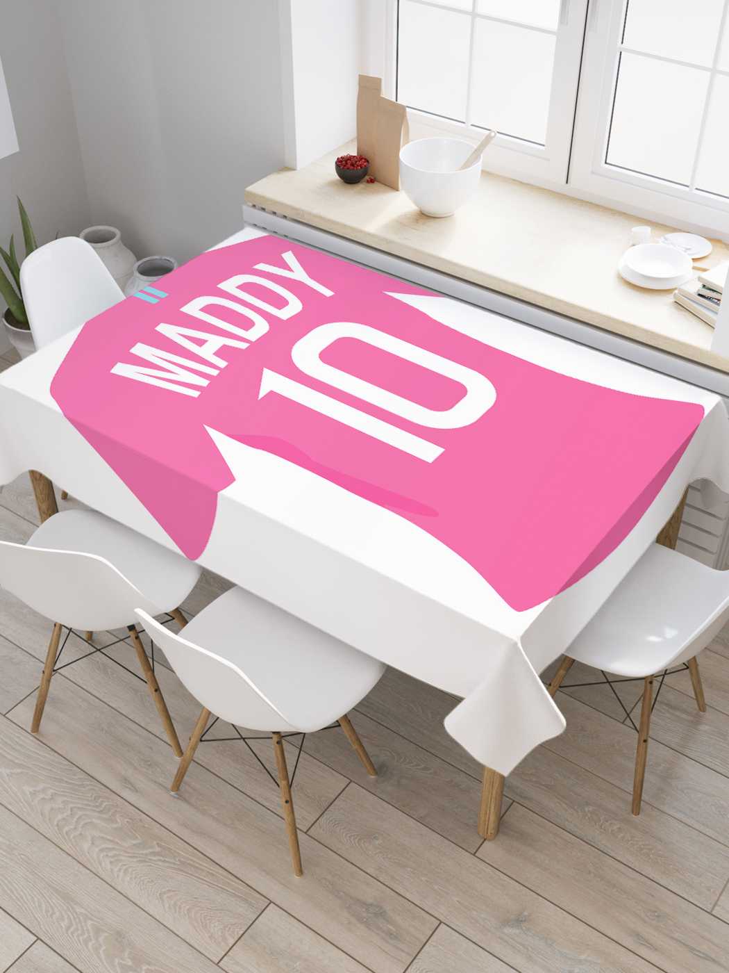 фото Скатерть прямоугольная joyarty "футболка мадди 10" из оксфорда, 120x145 см