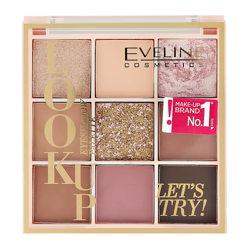 фото Палетка теней для век eveline look up тон let`s try