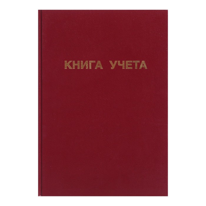 фото Calligrata книга учета, 96 листов, обложка бумвинил, блок офсет, клетка, цвет бордовый