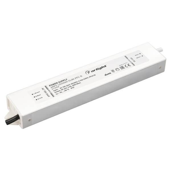 фото Блок питания arlight arpv-lg24060-slim-pfc-d (24v, 2.5a, 60w), ip67 031720