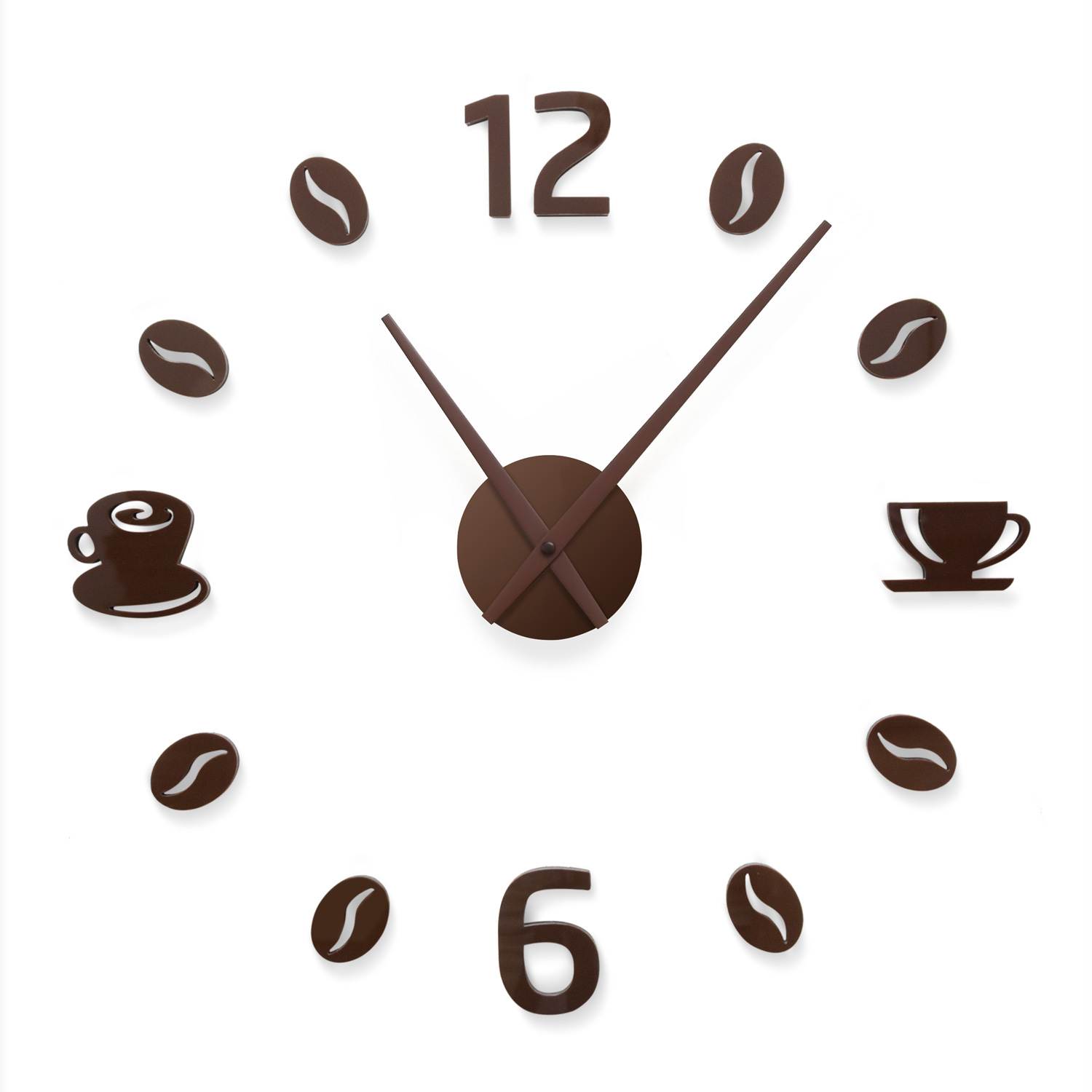 

Часы настенные 3D-Decor Coffee 3D 40-60 см коричневый, Coffee 3D BR 50