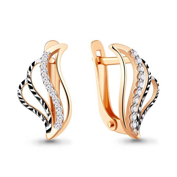 

Серьги из золота TEO MAORI 841293А.8, фианит/эмаль, 841293А.8