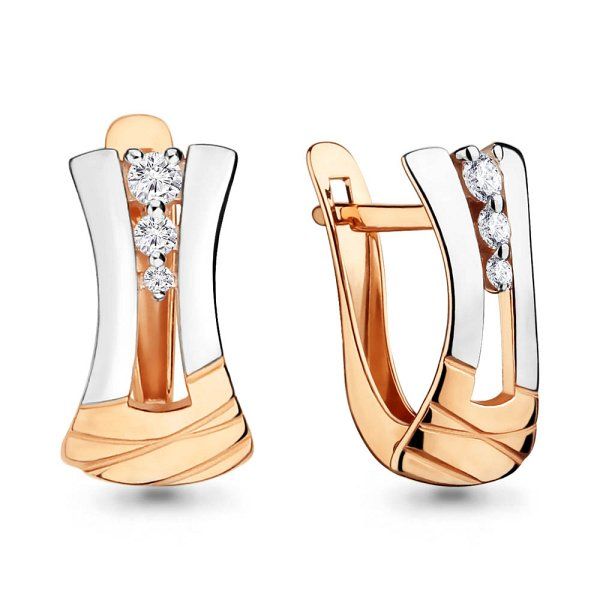 

Серьги из золота TEO MAORI 842142.8, фианит, 842142.8