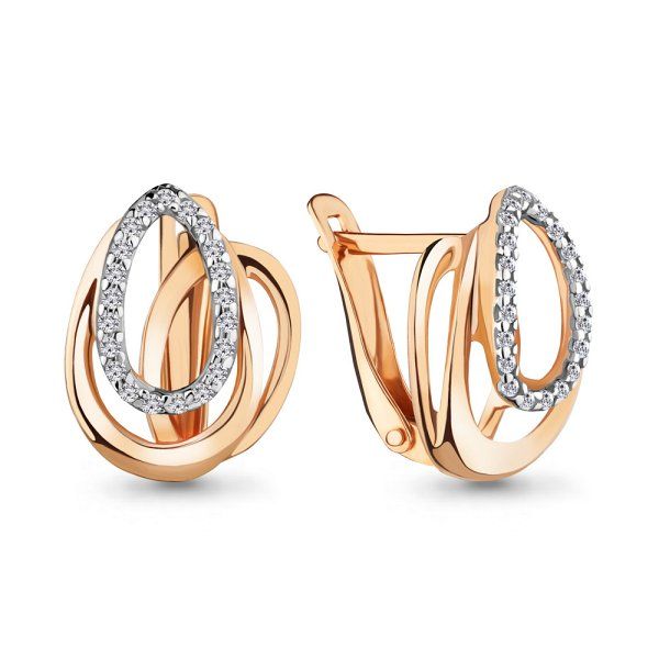 

Серьги из золота TEO MAORI 842235А.8, фианит, 842235А.8