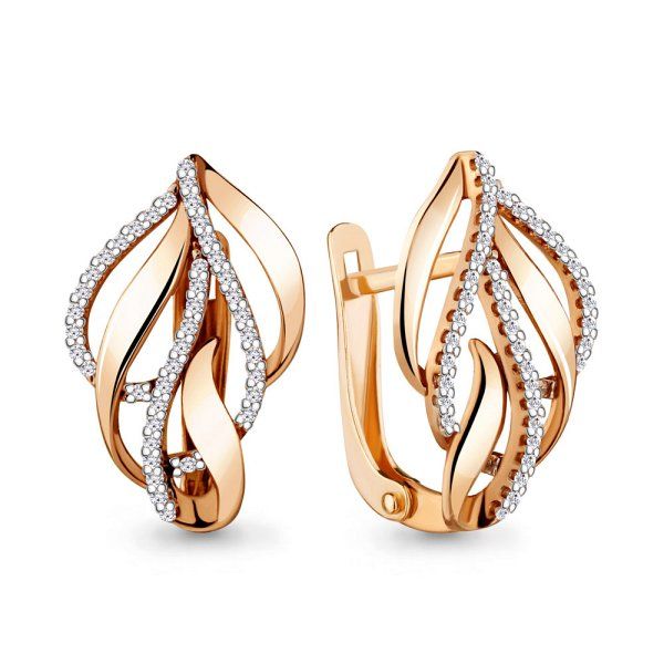 

Серьги из золота TEO MAORI 842709А.8, фианит, 842709А.8