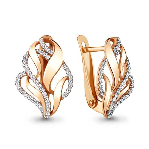 

Серьги из золота TEO MAORI 842710А.8, фианит, 842710А.8
