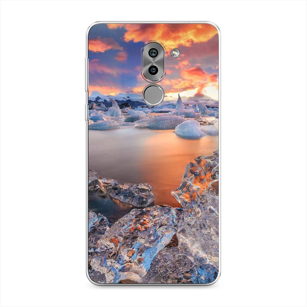 

Чехол на Honor 6X "Ледники", Синий;оранжевый, 60750-2