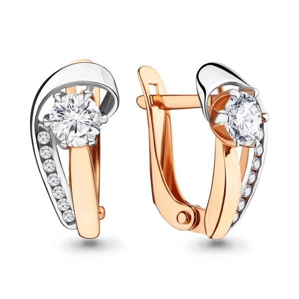 

Серьги из золота TEO MAORI 8433191А.8, фианит, 8433191А.8
