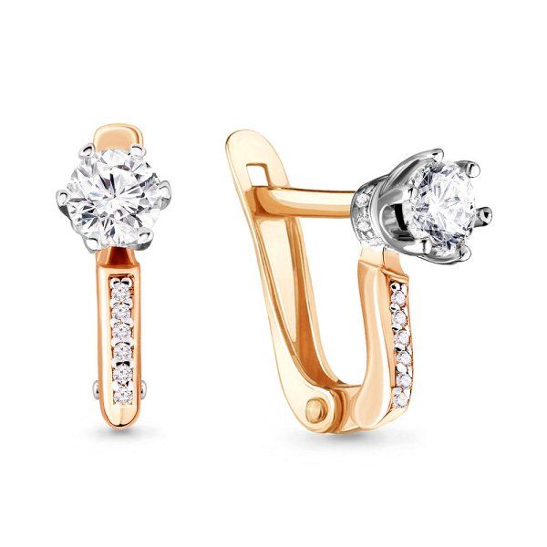 

Серьги из золота TEO MAORI 8434121А.8, фианит, 8434121А.8