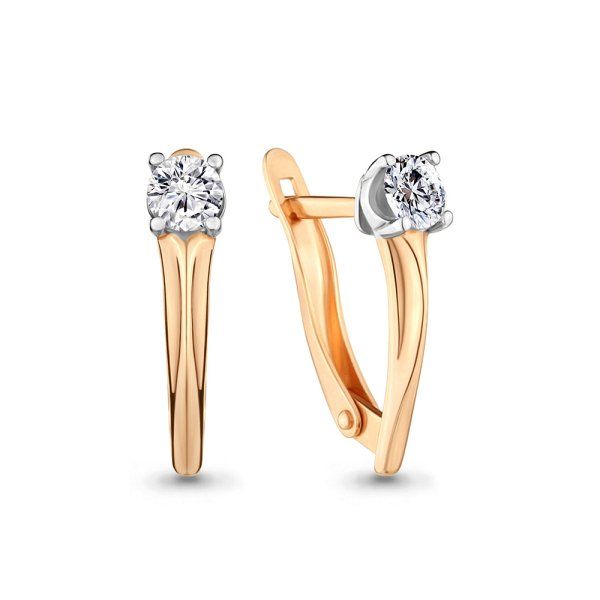 

Серьги из золота TEO MAORI 8436271.8, фианит, 8436271.8
