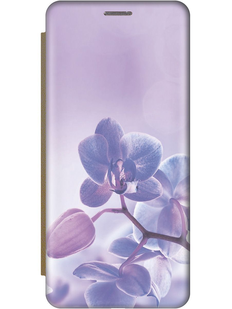 

Чехол-книжка на realme C31 c принтом "Лиловые орхидеи" золотистый, Голубой;фиолетовый, 1571900
