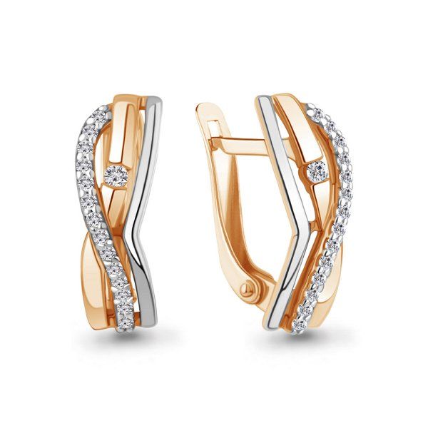 

Серьги из золота TEO MAORI 845324А.8, фианит, 845324А.8
