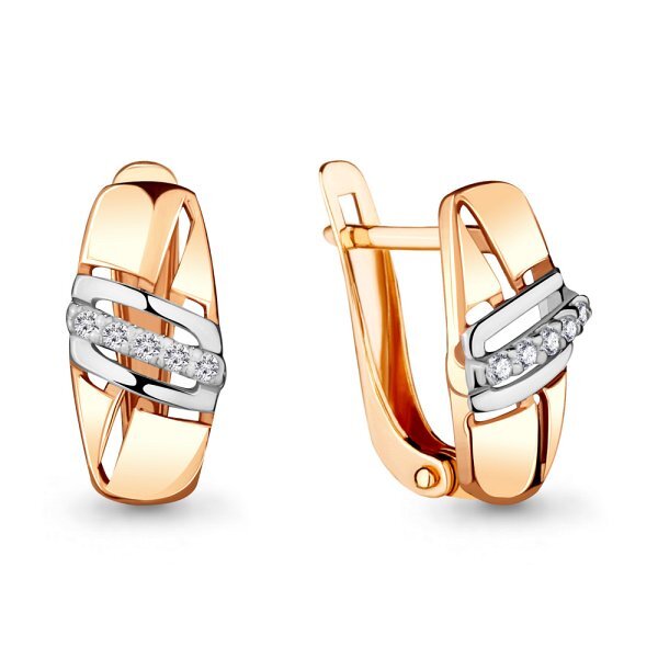 

Серьги из золота TEO MAORI 846859.8, фианит, 846859.8