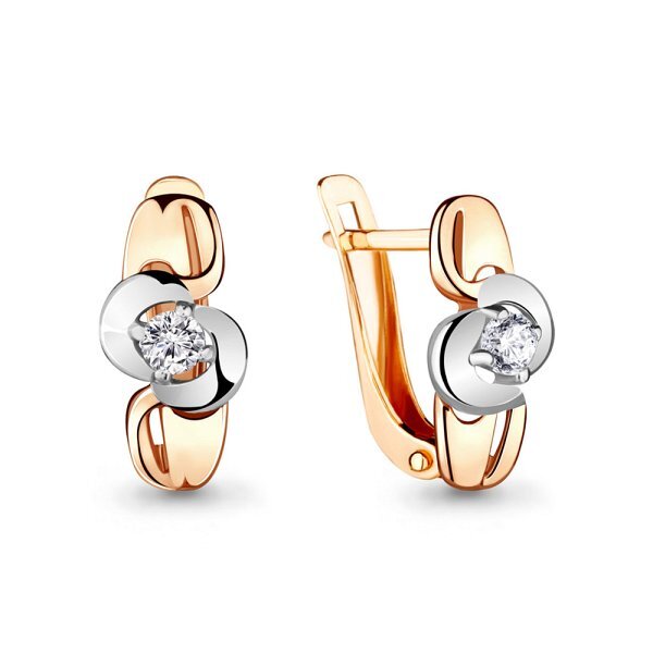 

Серьги из золота TEO MAORI 846860.8, фианит, 846860.8