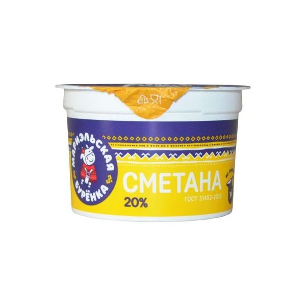 

Сметана Мариэльская Бурёнка 20% БЗМЖ 250 г