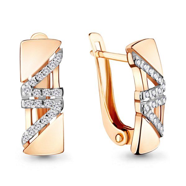 

Серьги из золота TEO MAORI 846933А.8, фианит, 846933А.8