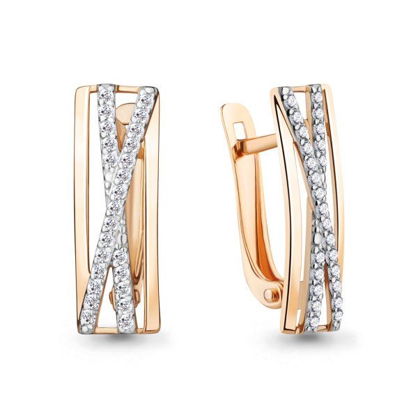 

Серьги из золота TEO MAORI 849855.8, фианит, 849855.8