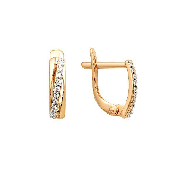 

Серьги из золота TEO MAORI 8000572-5102, фианит, 8000572-5102