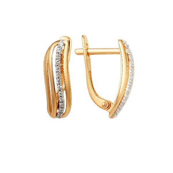 

Серьги из золота TEO MAORI 8001872-5102, фианит, 8001872-5102