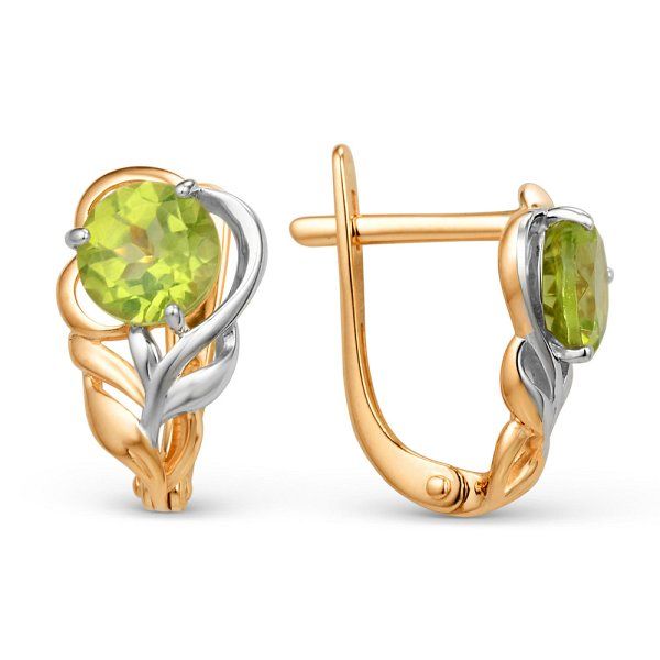 

Серьги из золота TEO MAORI 8002842-5382, хризолит, 8002842-5382