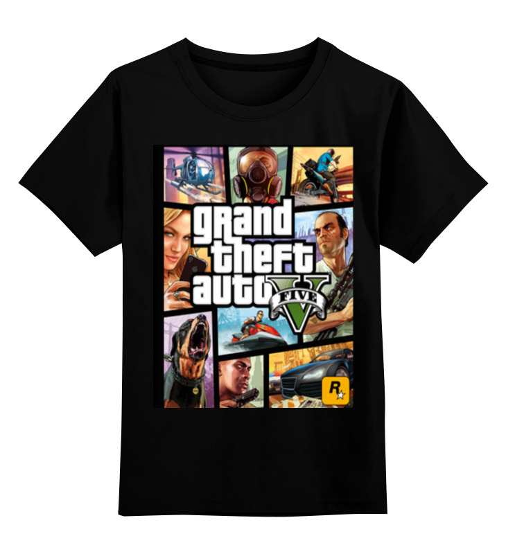 

Футболка детская Printio Gta 5 цв. черный р. 164, Gta 5