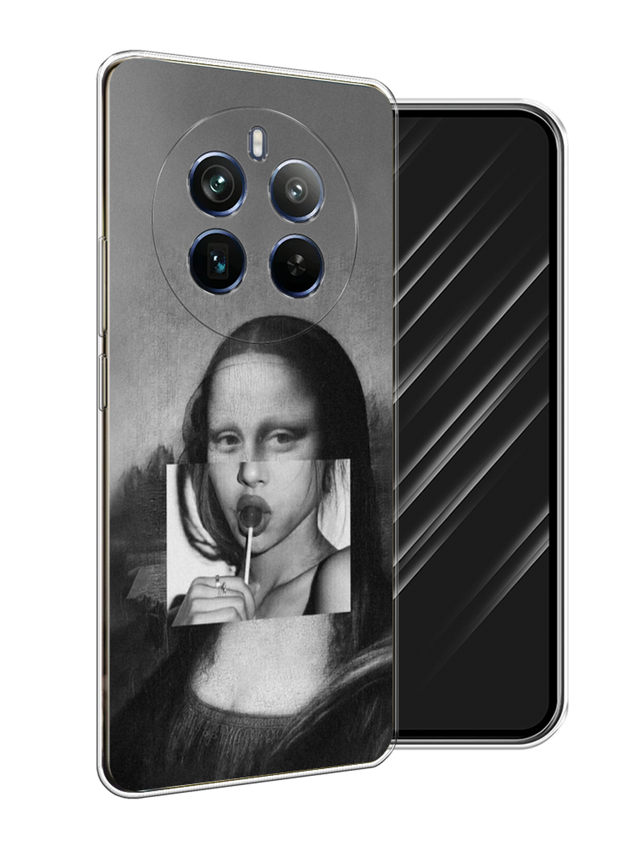 

Чехол Awog на Realme 12+ "Mona Lisa sucking lollipop", Серый, 2516350-1