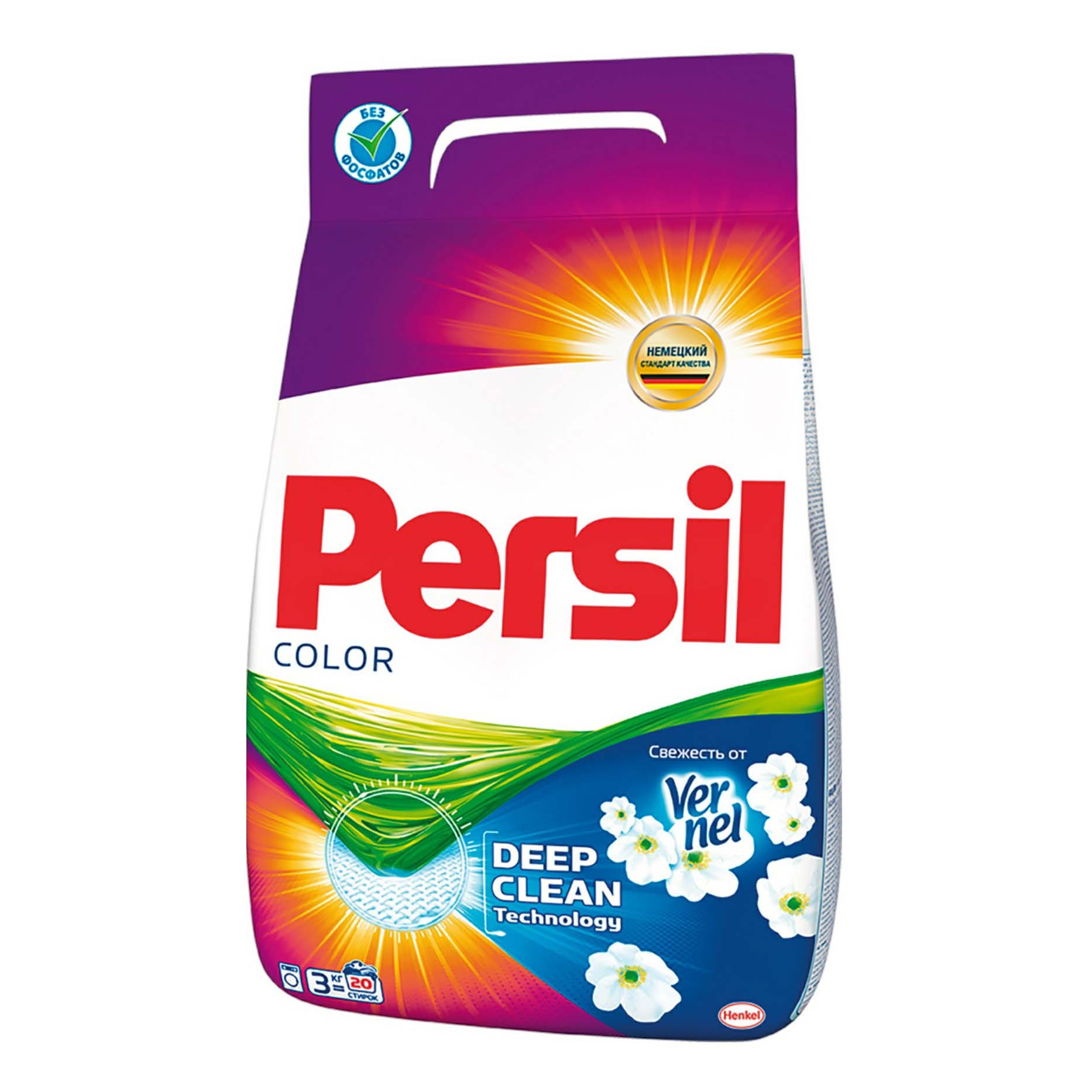 

Стиральный порошок Persil Color Свежесть от Vernel автомат для цветного белья 3 кг