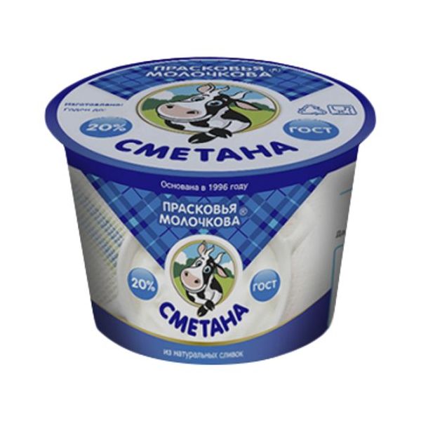 

Сметана Прасковья Молочкова 20% БЗМЖ 300 г