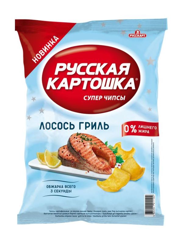 

Чипсы картофельные Русская Картошка лосось гриль 140 г