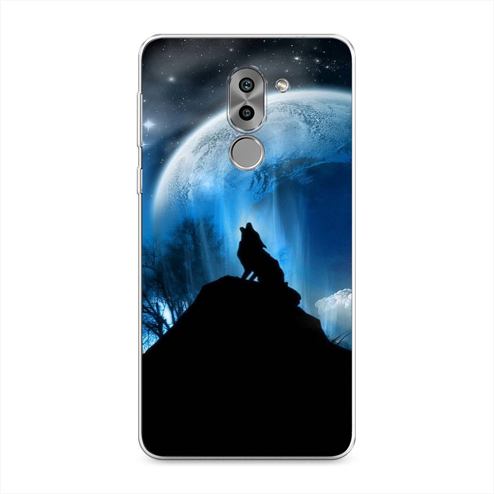 

Чехол на Honor 6X "Волк 2", Синий;черный;белый, 60750-1