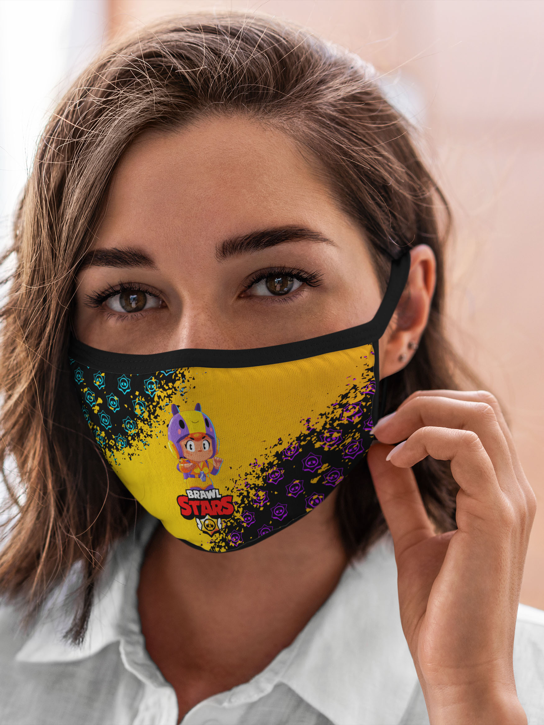 

Многоразовая маска унисекс Burnettie Brawl Stars Bea., Разноцветный, Brawl Stars Bea.