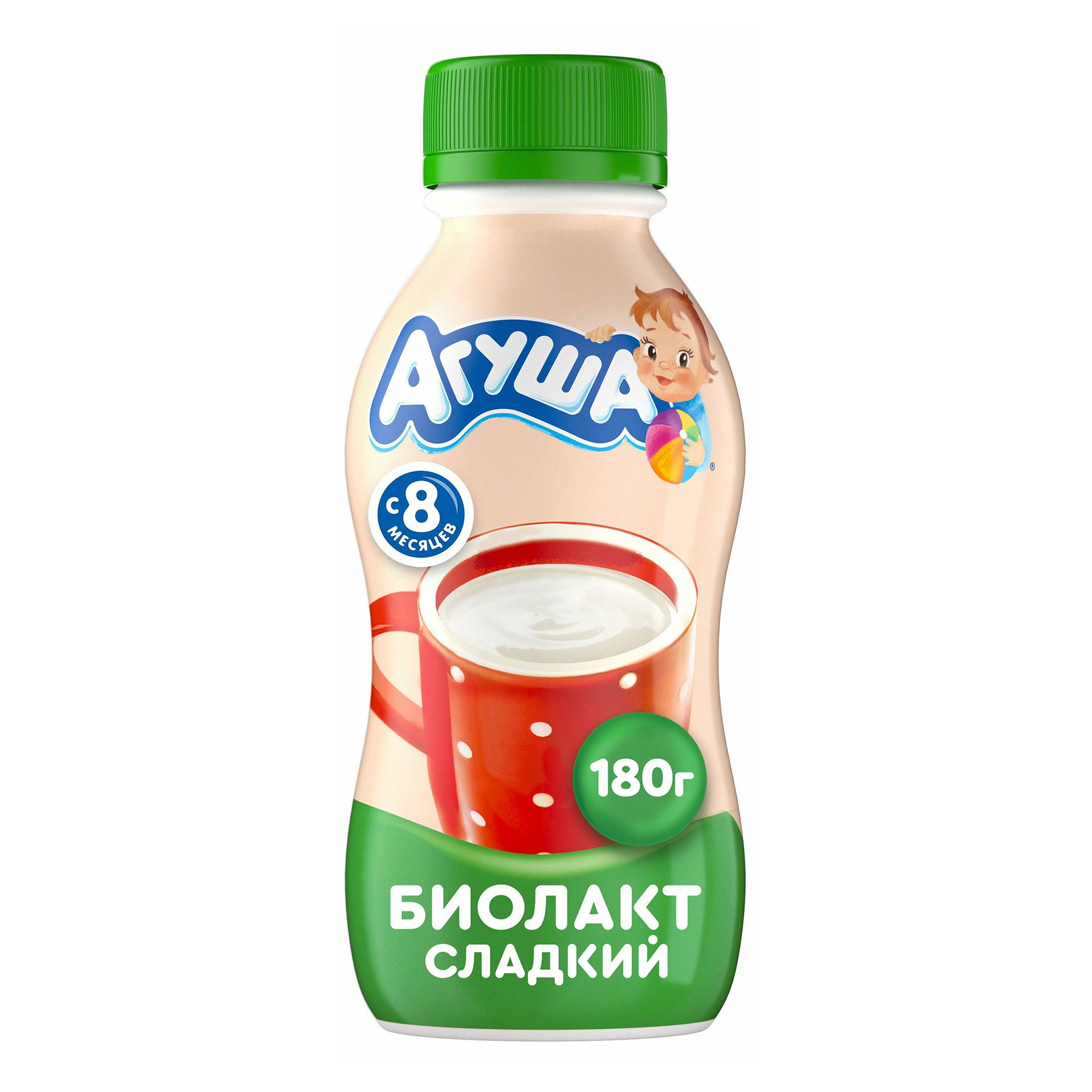 

Биолакт Агуша сладкий с 8 месяцев 3,2% БЗМЖ 180 мл
